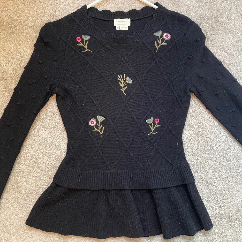 Kate spade peplum sweater